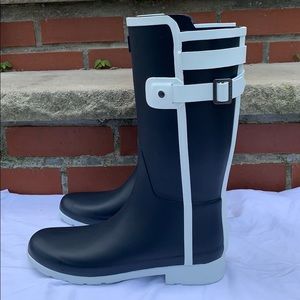 Hunter Refined Slim Fit Short Contrast Rain Boot